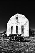 Bill Cannon - Barn and Tractor in black and white