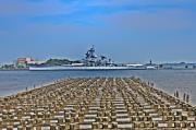 Bill Cannon - View of The Battleship New Jersey from Philadelphia